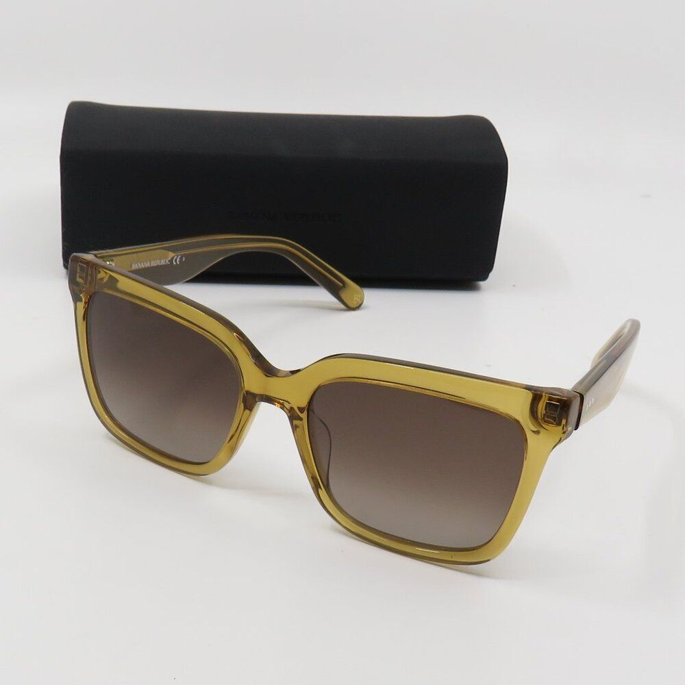 Banana Republic BR 3006/S Sunglasses Crystal Beige Brown Gradient 55-18-140 NWT